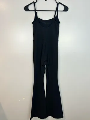 Wilfred Free Aritzia Divinity Kick Flare Black Sleevless Stretch Jumpsuit 2XS thumbnail 8
