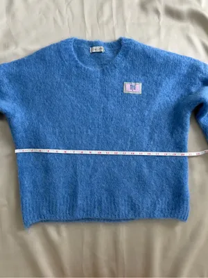 Easy Clothes Blue Kid Mohair Blend Fuzzy Sweater Self Love Club thumbnail 8