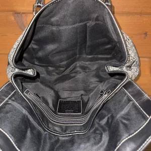 Vintage Soho Coach Signature Demi Buckle Flap Shoulder Bag 6388 Charcoal Black thumbnail 6