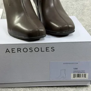 Aerosoles Size-10M Cinnamon Stretch Womens Ankle Boots Brown Faux Leather thumbnail 5