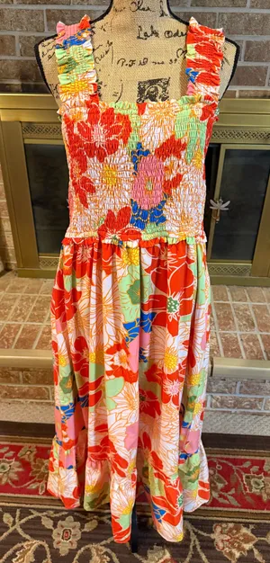 Entro Dress Floral Maxi thumbnail 1
