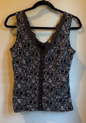 Studio Y VTG Y2K Brown Fairycore Clasp Top thumbnail 1