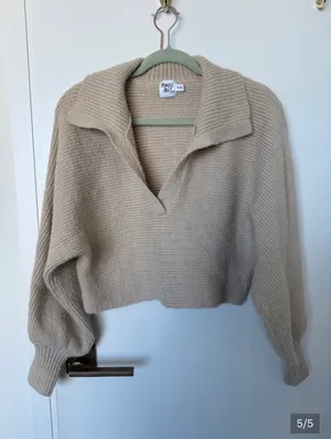 Princess Polly Beige Tiana Cropped Sweater thumbnail 3