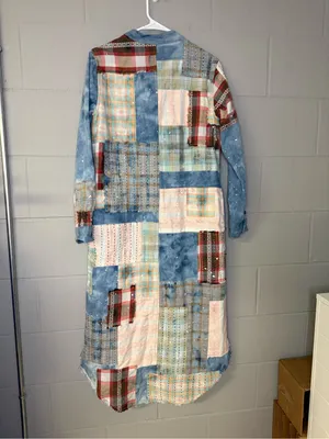 We The Free Phoenix Patched Shirtdress Duster Women’s Sz XS Patchwork Maxi Dress thumbnail 7