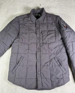 Roots Canada Women's M Charcoal Down Feather Quilted Puffer Snap Warm Jacket* thumbnail 1
