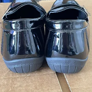 Y2K Penny Loafers Shoes Women's Sz 7 W Vegan Leather Preppy Punk Gothic Grunge thumbnail 8