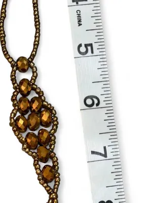 Bronze Metallic Embellished Foot Jewelry Hand Body Jewelry w/Elastic Band thumbnail 3