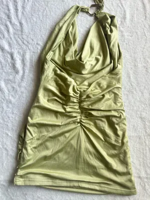 Peppermayo Exclusive - Samara Halterneck Mini Dress - Sage thumbnail 7