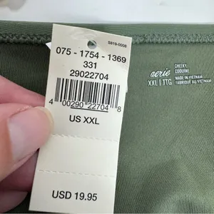 Aerie Cheeky Bikini Bottom Low Cut‎ Olive Army Green Size XXL Vacation Beach NEW thumbnail 7