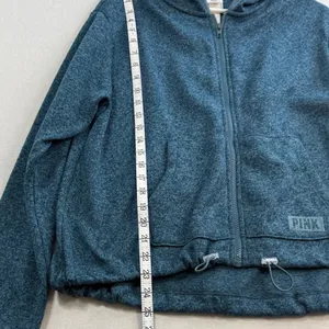 PINK Victoria's Secret Teal Zip-Up Sweater thumbnail 4
