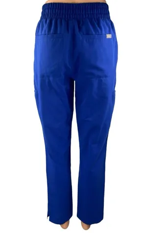 Figs Women's Blue Drawstring High Rise Straight Medical Scrub Pants Size XS thumbnail 3
