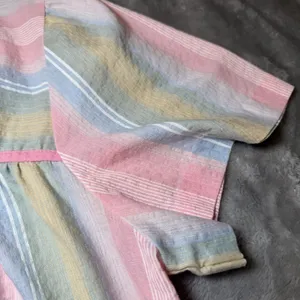 Vintage Katy Womens Size Small Nightgown Pastel Striped Maxi House Dress USA thumbnail 11