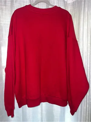 Alo Yoga Accolade Crew Neck Pullover NWT Bold Red Size XL thumbnail 6
