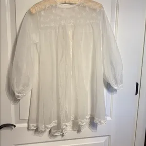 VTG Formfit Rogers Sheer White Lace Lingerie Bridal Whimsical. thumbnail 7