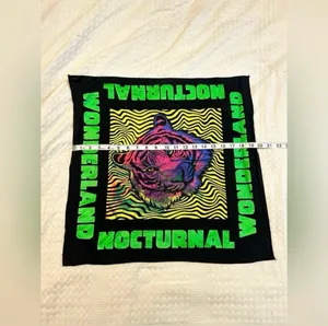 Nocturnal Wonderland Tiger Rave Festival Bandana Neon EDM Streetwear thumbnail 2