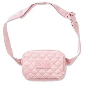 PINK Victoria's Secret Belt Bag Pink Quilted Logo Strap Fanny Pack Waist Bag thumbnail 1