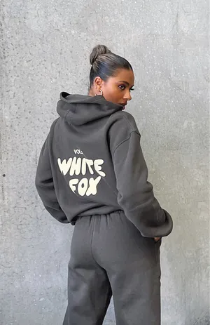 White fox dark shadow gray hoodie thumbnail 2