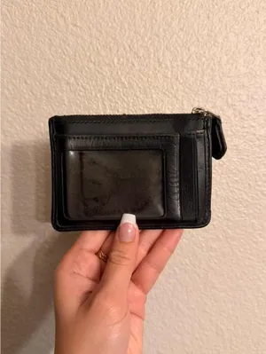 Coach Black and Brown Canvas Cardholder thumbnail 2