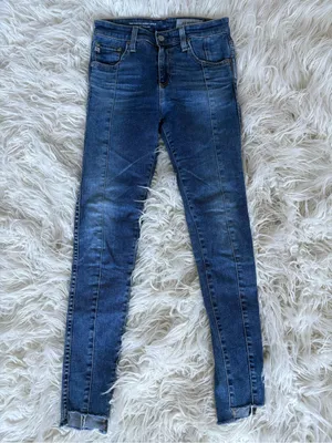 AG Adriano Goldschmied The Farrah Skinny Ankle Front Seam Raw Step Hem Jeans 25R thumbnail 2