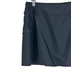 NWT Sweet Escape Swim Skirt Solid Black Full Coverage Zipper Pocket Size 14 thumbnail 3