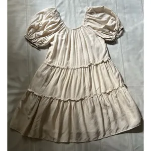 Antonio Melani Taylynn Off Shoulder Tiered Mini Dress Yellow Size M Boho Style thumbnail 7