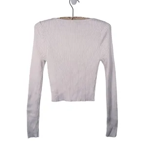 Abercrombie & Fitch Ribbed Cardigan Pearl Button S Ivory Preppy Old Money Y2K thumbnail 3