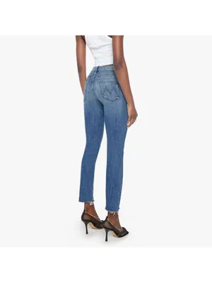Mother Mid-Rise Dazzler Ankle Fray Jeans in Weekend Warrior thumbnail 2