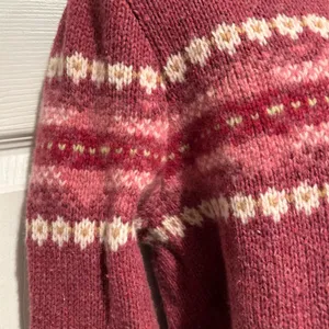 VTG L L Bean Wool Fair Isle Nordic Ski Full Zip Cardigan Sweater L‎ rustic cozy thumbnail 4
