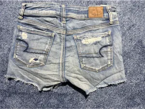 American Eagle Distressed Denim Shorts Size 0 thumbnail 5