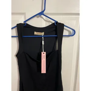 Qinsen Square Neck Stretch Flare Mini Dress Size 4 New With Tag thumbnail 5