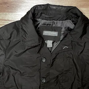 Black Button Trench Jacket - 2 thumbnail 7