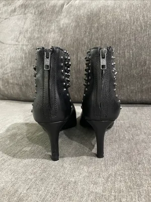 Ash Dangerous Studded Leather Ankle Booties Size 39 thumbnail 6