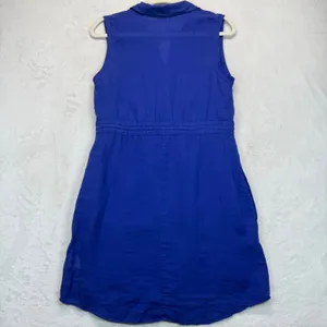 Theory Mistina Dress Sleeveless Drawstring‎ Waist Bright Violet Size 4 READ thumbnail 11