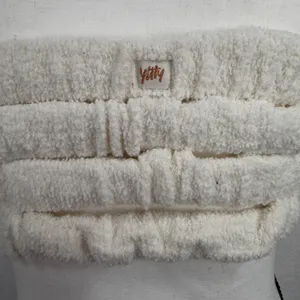 Yitty Small Pet Me Four Strap Bandeau Ivory Fuzzy Faux Fur Crop Top BN2253619 thumbnail 7