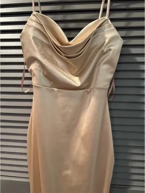 Satin Gold Windsor Dress thumbnail 3
