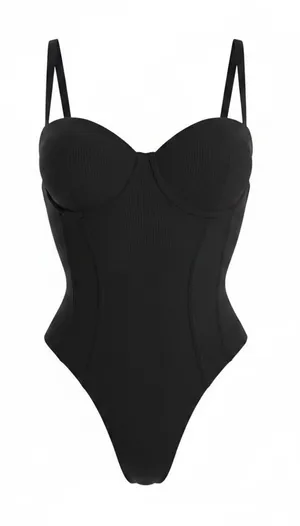 NWT TA3 Lushy Hi Cut black extra large black d/dd cup Size XL thumbnail 1