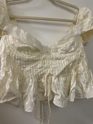 For Love & Lemons Cream Opal Lace Blouse thumbnail 3