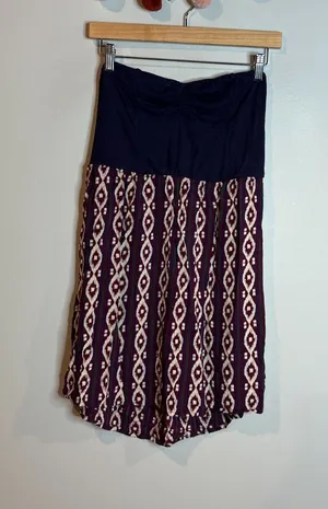 Roxy Y2K strapless patterned casual dress thumbnail 1