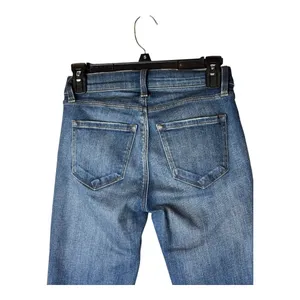 J Brand Jeans Womens 24 Blue Denim Faded Chewed Hem Flare Leg‎ Streetwear Edgy thumbnail 4