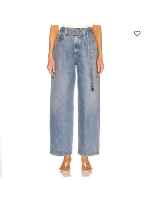 Agolde Free People Belted Baggy Jeans in Outlander thumbnail 4