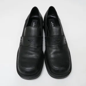 Vintage 90s Whitemt Black Leather Heeled Loafers - Brookline thumbnail 3