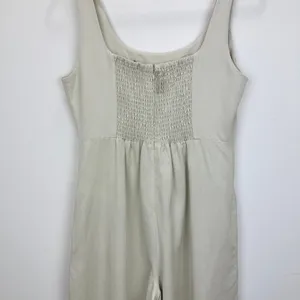 Madewell Wide Leg Jumpsuit Drapey Twill Muted Stone Beige Minimalist US 6 NWT thumbnail 13