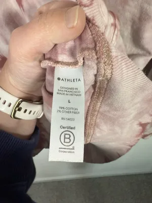 Athleta Sundown Tie Dye Sweatshirt Palermo Pink Crystal Dye Size L thumbnail 8