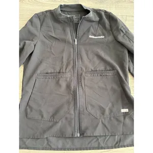 FIGS Unisex‎ Scrub Jacket Black Size S Full-Zip Workwear with Pockets thumbnail 2