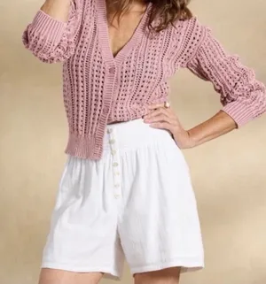 NEW Sundance Women's ZOLA Pull On Shorts White Cotton Gauze XS Beach Vacation thumbnail 1