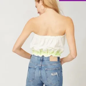 FREE PEOPLE Ivory No More Tiers Strapless Crop Top women’s Size Small‎ NEW thumbnail 2