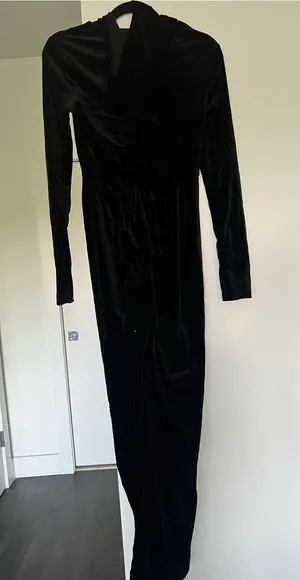 Velvet Jumpsuit Black thumbnail 1
