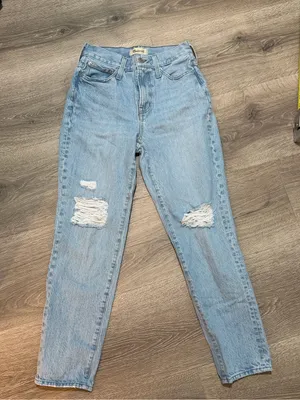 Madewell Perfect Vintage Jeans 25 Light Wash Distressed High Rise thumbnail 1