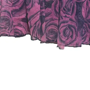 Y2K Womens Whimsygoth Skirt‎ Purple Black Floral Lace Waist Midi Fairygrunge thumbnail 7