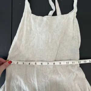 Audrey 3+1 S Small Jumpsuit Bibbed Overall Linen Cropped Sleeveless Boho Coastal thumbnail 9